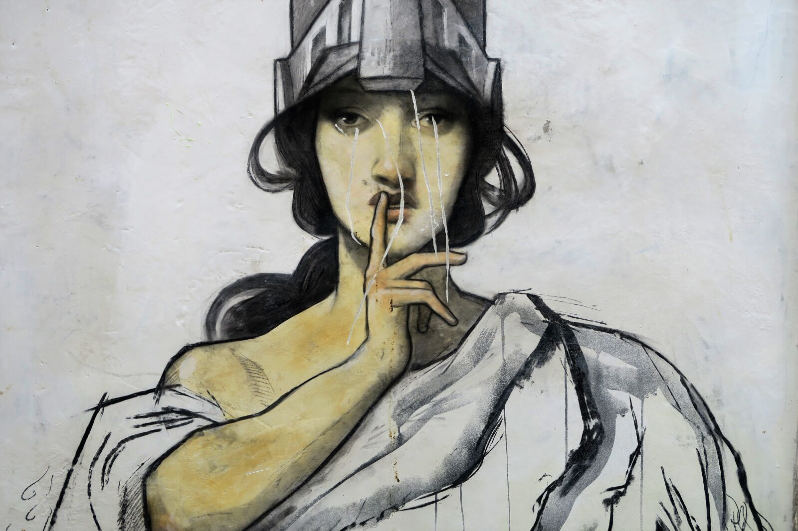 Canon PowerShot G7 X sample photo. Mural, silence, street photography