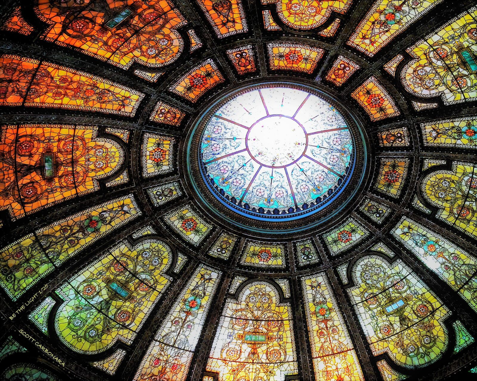 Samsung Galaxy S6 sample photo. Tiffany stained glass dome photography
