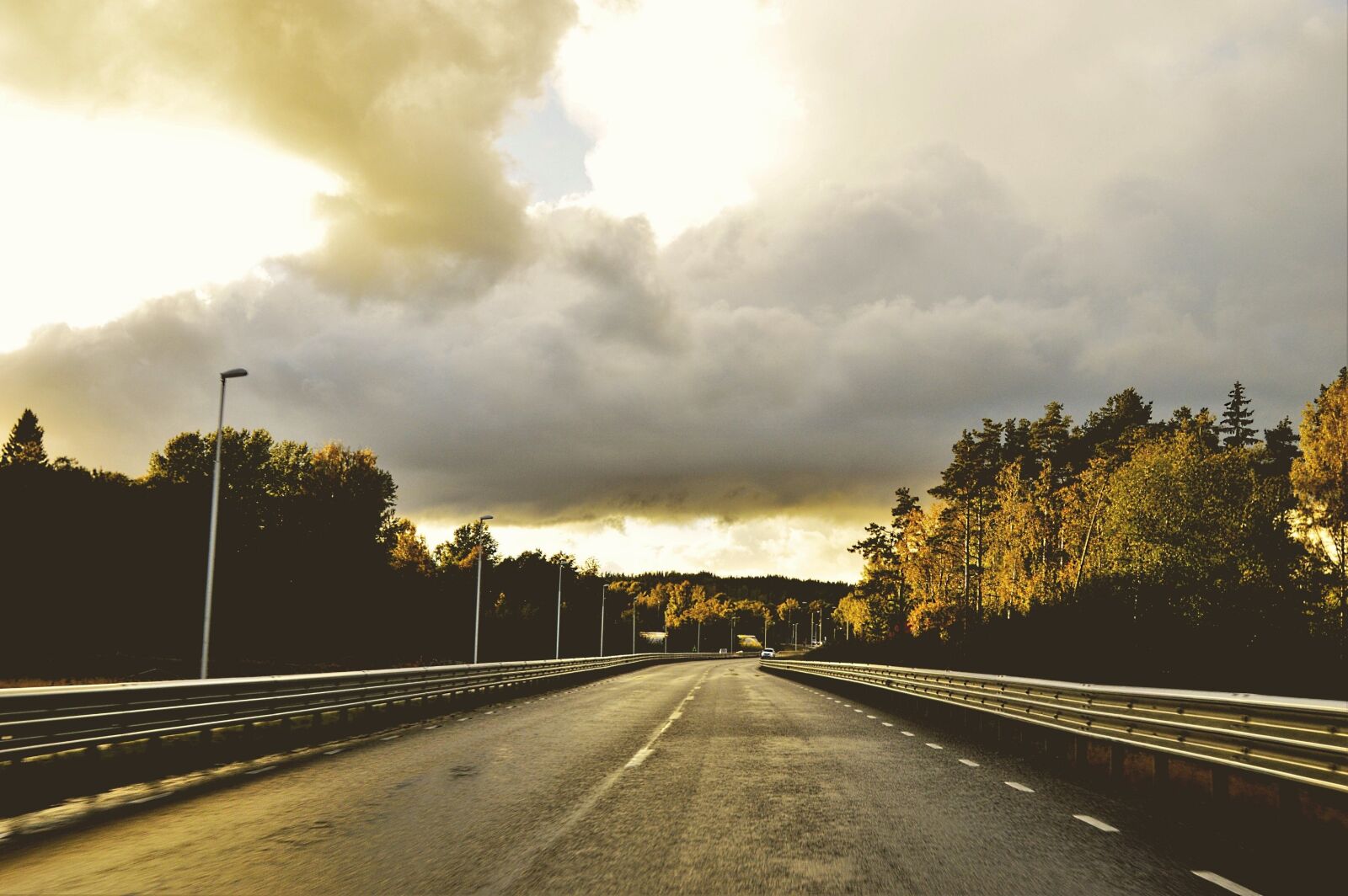 Nikon D3200 sample photo. Road, sweden, cloud photography