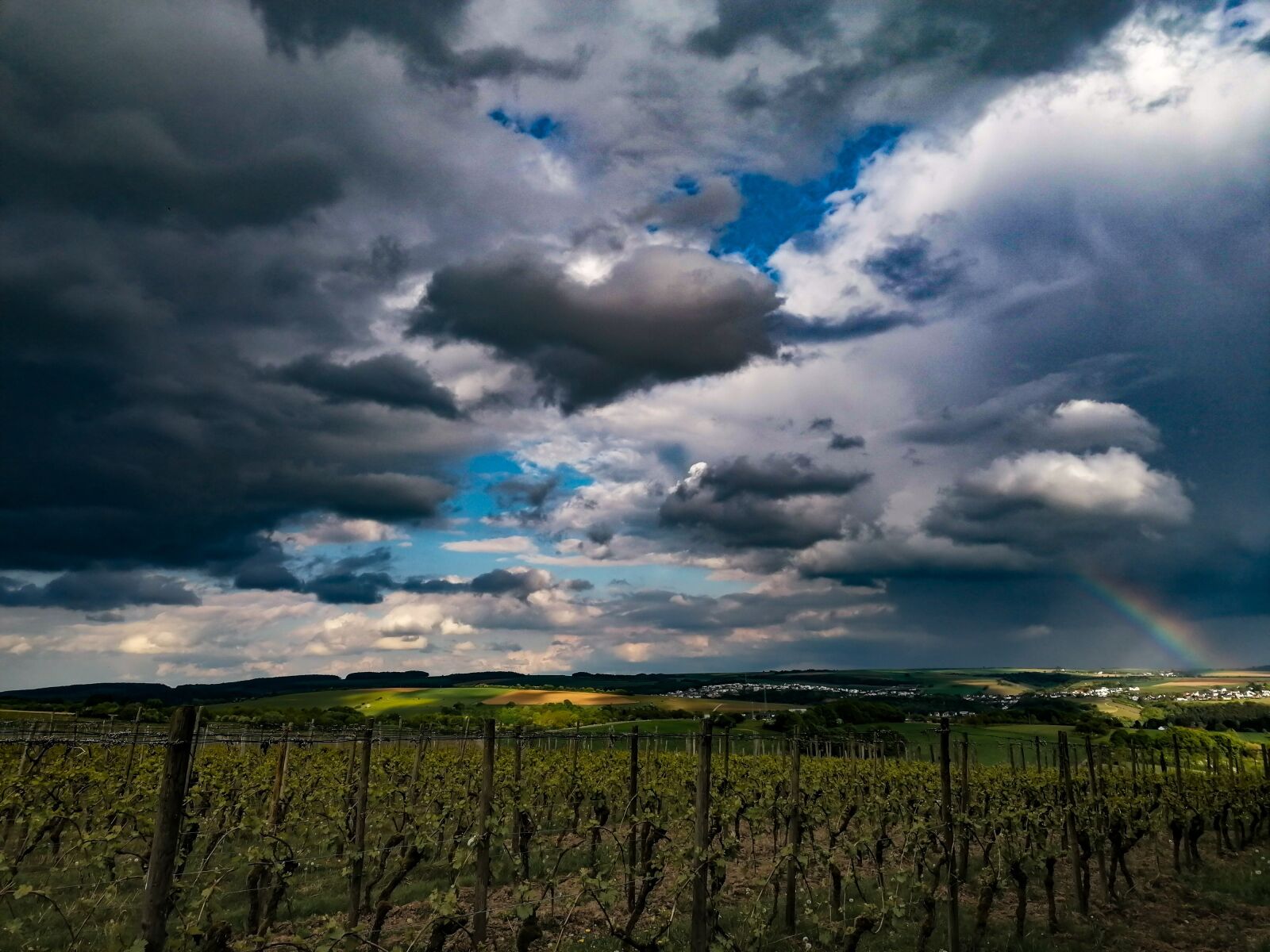 HUAWEI MAR-LX1A sample photo. Luxemburg, vineyards, clouds photography