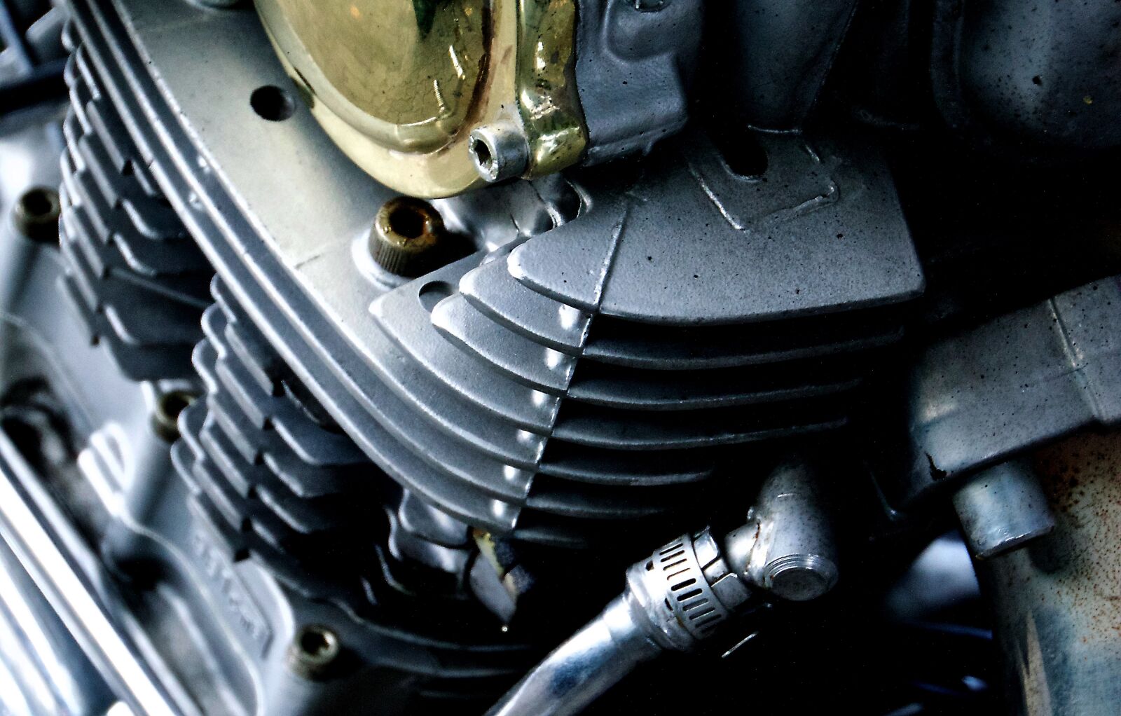 Nikon D3200 sample photo. Yamaha, motorcycle, details photography