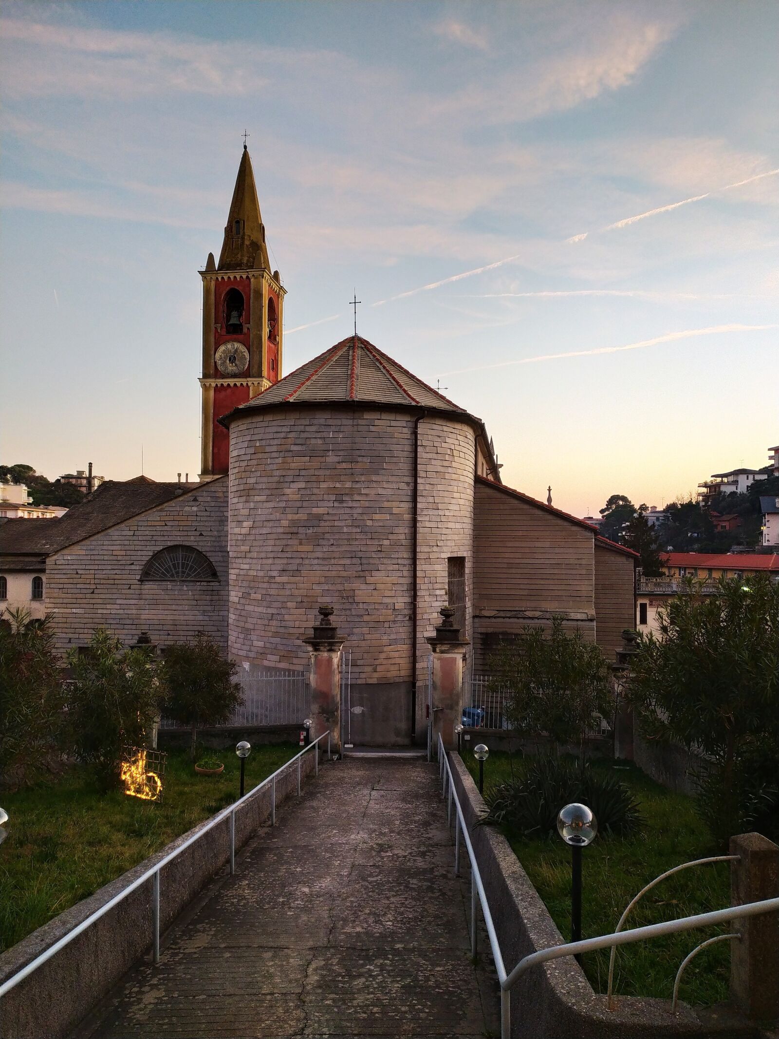 Xiaomi Redmi Note 8T sample photo. Church, sunset, viale photography