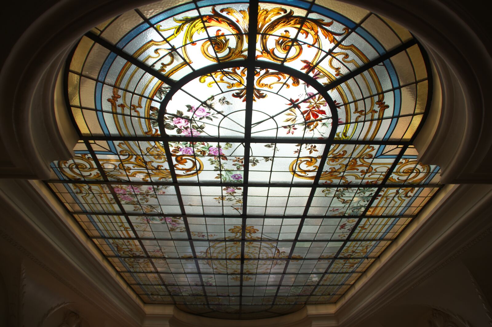 Pentax K-3 sample photo. Ceiling, stained glass windows photography