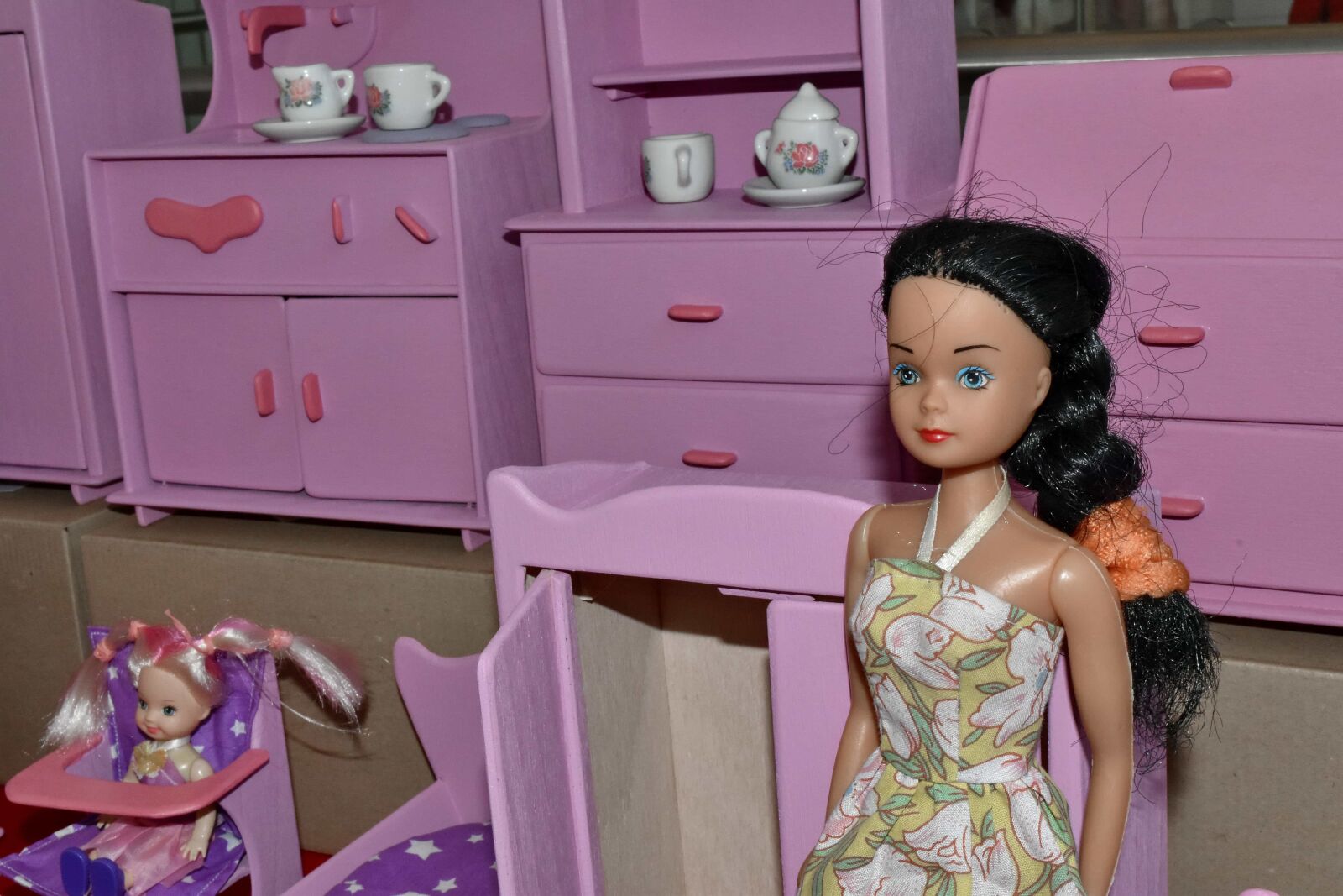 Nikon D5500 sample photo. Daughter, dolls, handmade, miniature photography