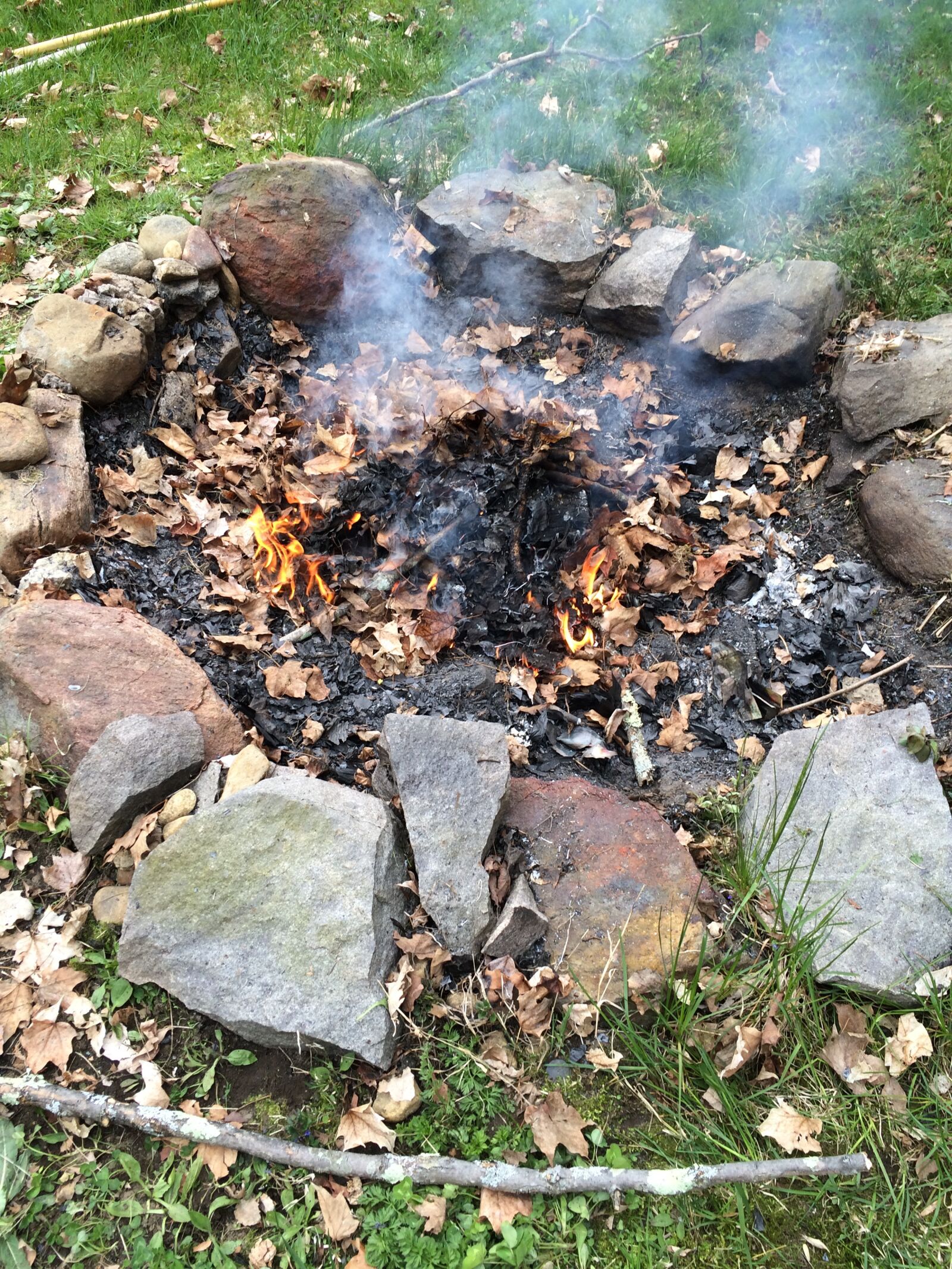 iPhone 5s back camera 4.15mm f/2.2 sample photo. Firepit, outdoor fire, campfire photography