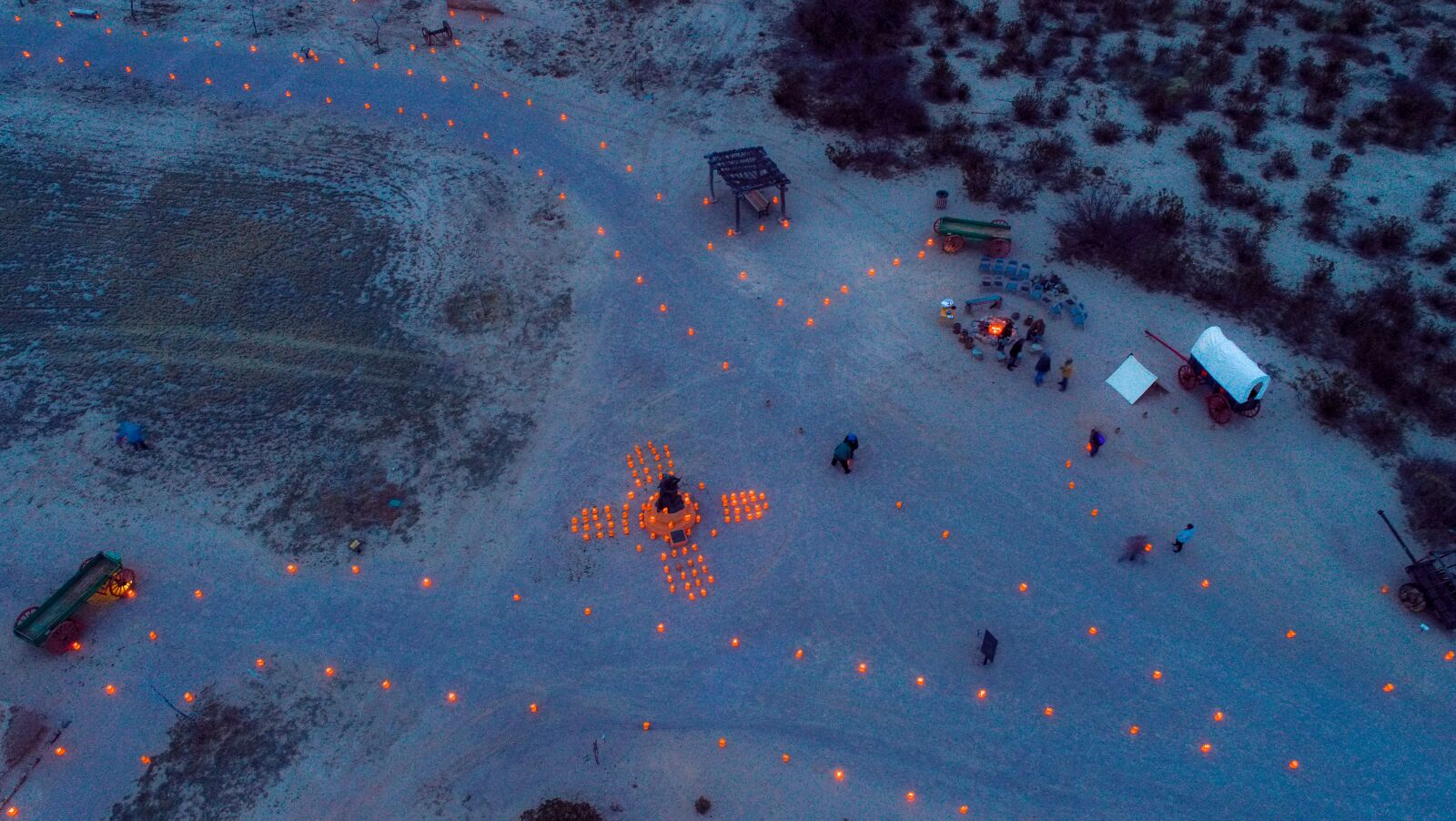 DJI FC6310 sample photo. Drone, las cruces, luminaries photography