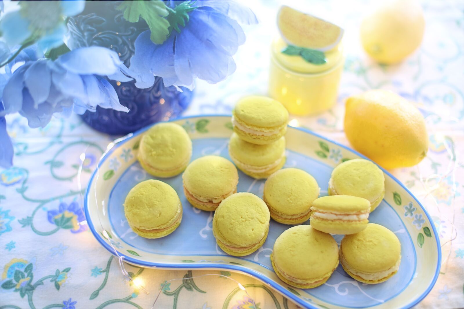 Canon EF 50mm F1.4 USM sample photo. Macarons, yellow, lemon photography