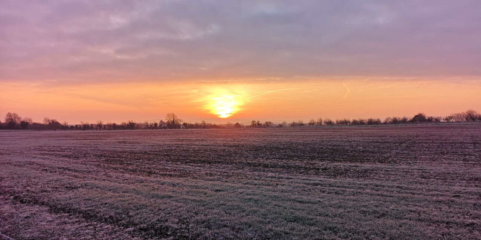 HUAWEI CLT-L09 sample photo. Sunrise, frost, countryside photography
