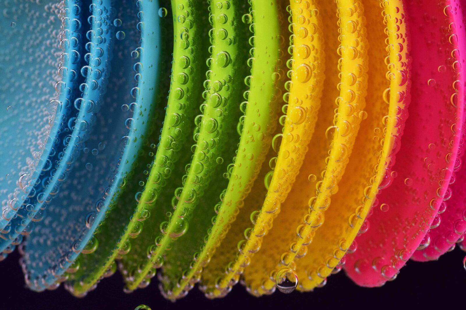 Nikon D3300 sample photo. Plate, colorful, paint, bubble photography
