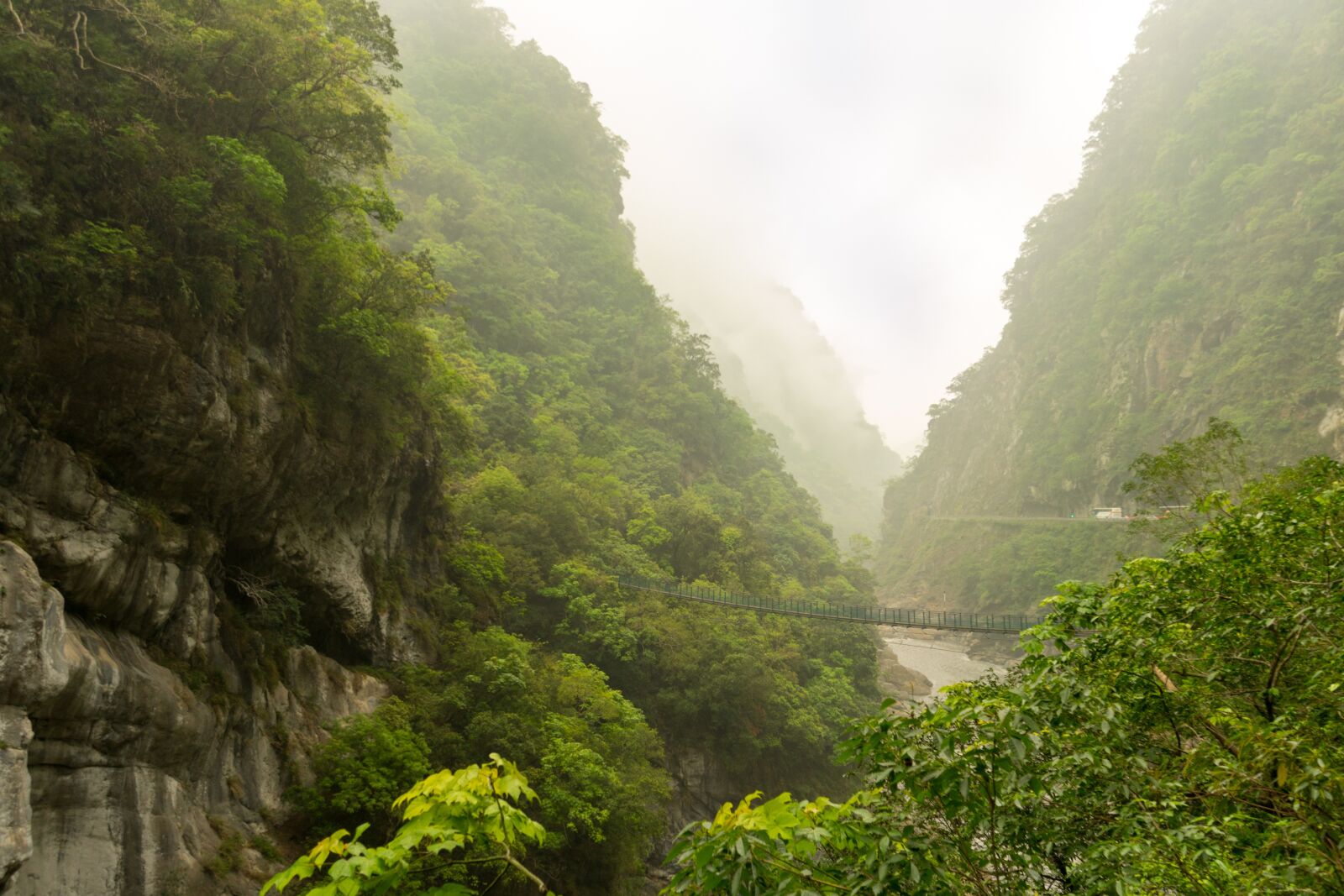 Sony a6300 + Sony E 10-18mm F4 OSS sample photo. Taiwan, suspension bridge, landscape photography