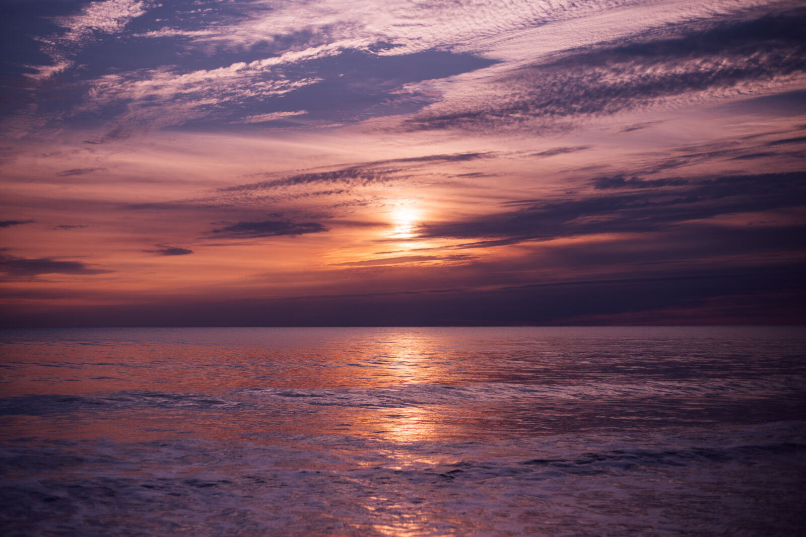 Canon EOS 6D + Canon EF 50mm F1.8 STM sample photo. Sunset, water, clouds, ocean photography