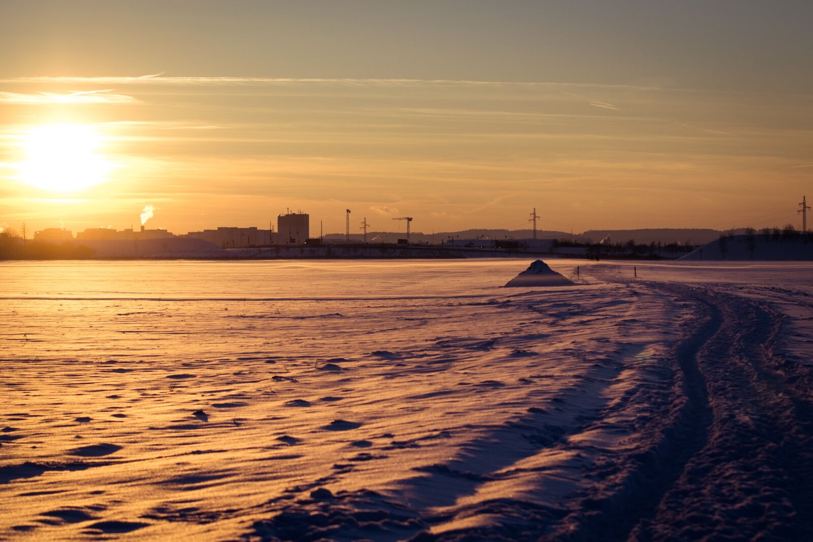 Nikon D3100 sample photo. Evening, winter, sunset photography