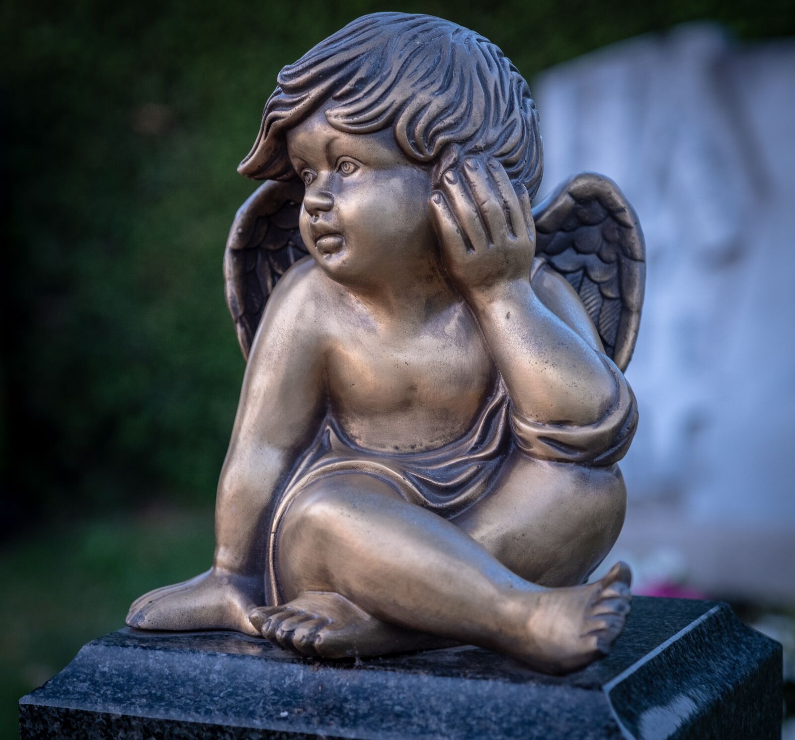 Fujifilm X-T2 sample photo. Angel, bronze, catholic photography