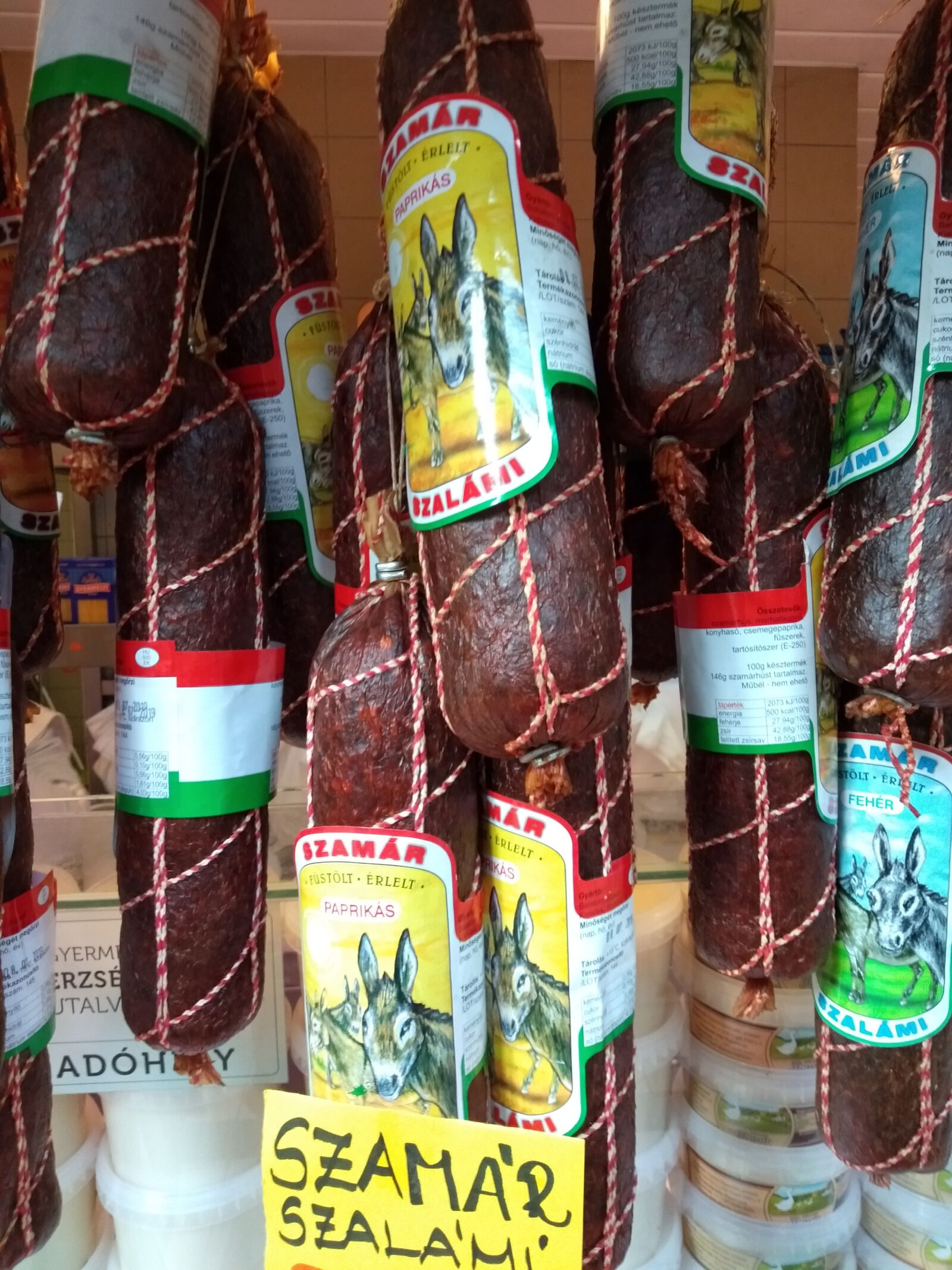 OPPO A3S sample photo. Salami, hungary, horse meat photography