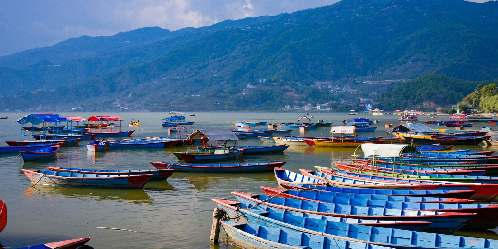 Nikon D7200 sample photo. Nepal, boats, lake photography