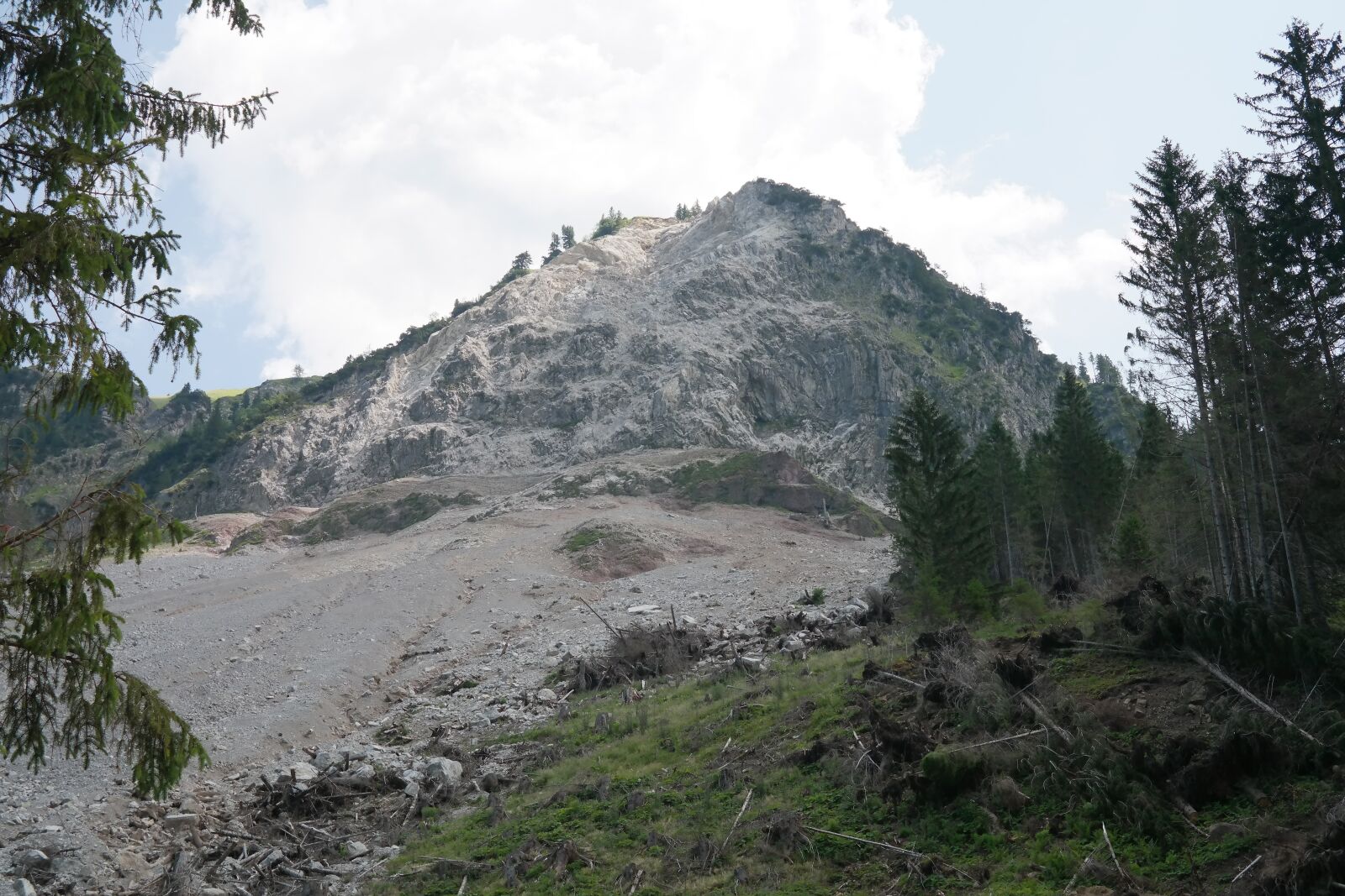 Samsung NX300 sample photo. Rock fall, landslide, vilsalpsee photography