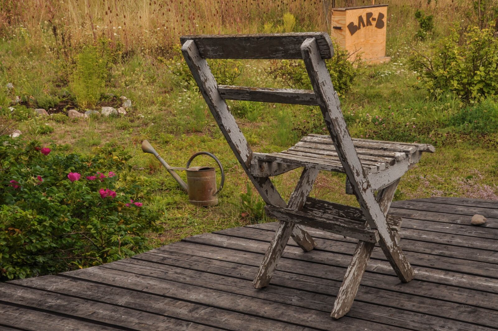 Nikon D90 sample photo. Chair, veranda, garden photography