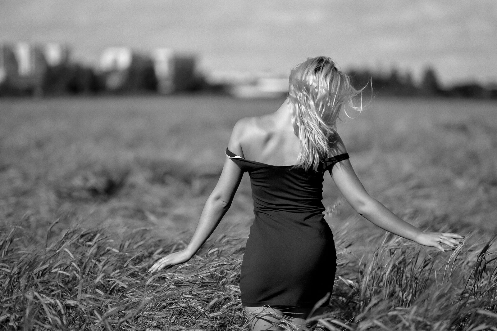 Nikon D800 sample photo. Girl in a field photography