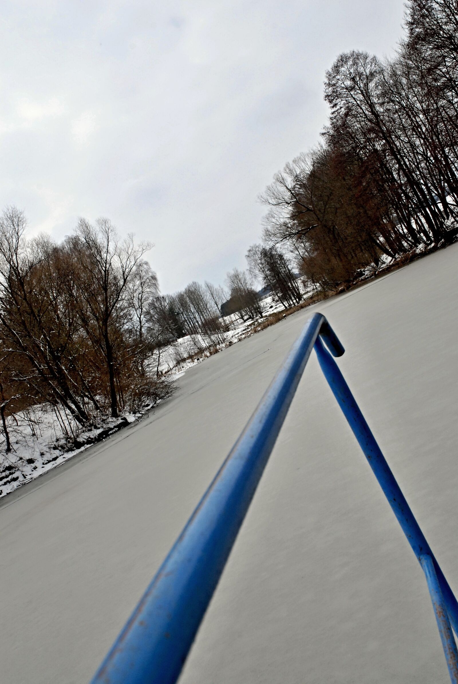 Nikon D80 sample photo. Winter, pond, snow photography