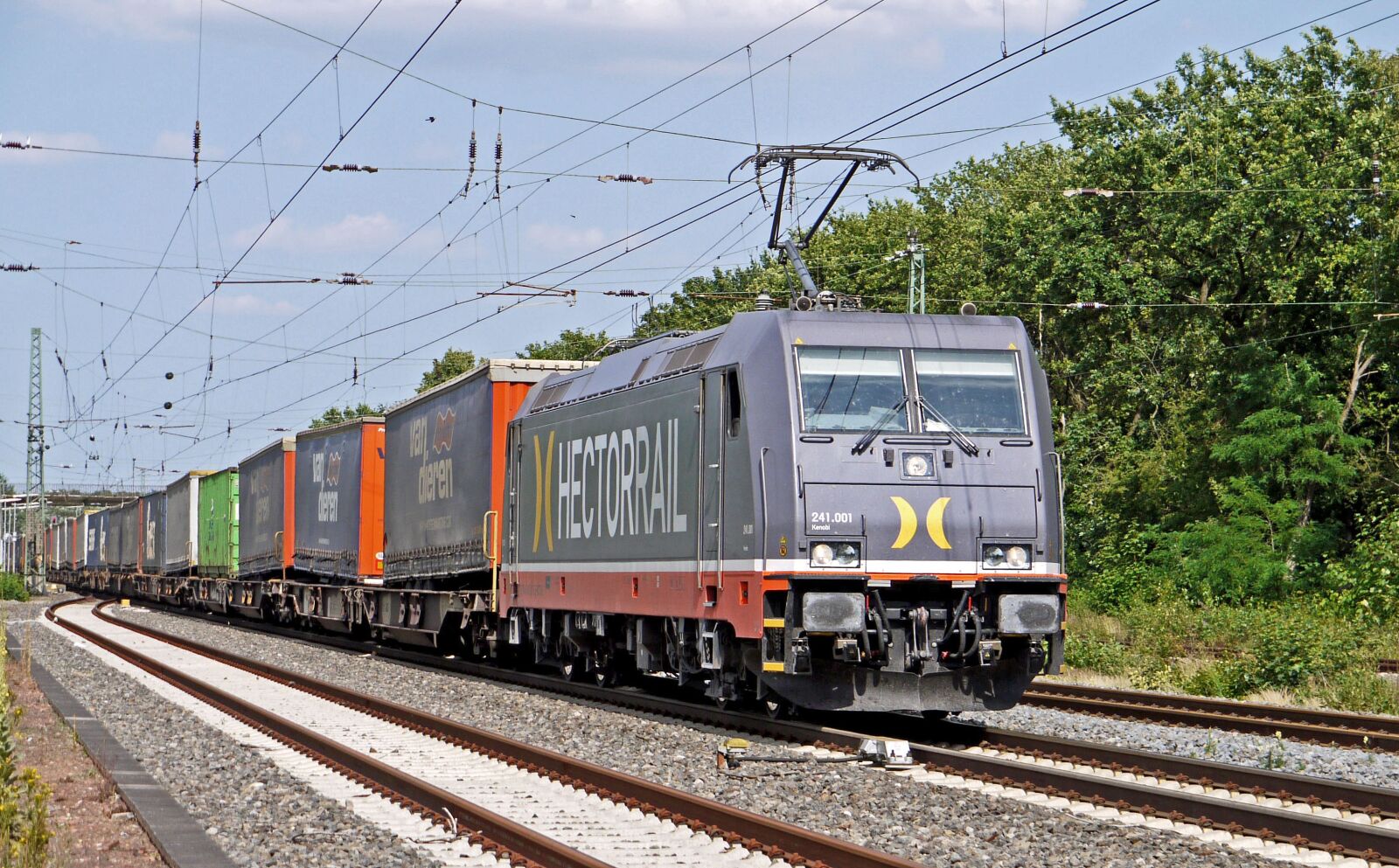Panasonic Lumix DMC-G1 sample photo. Container train, electric locomotive photography