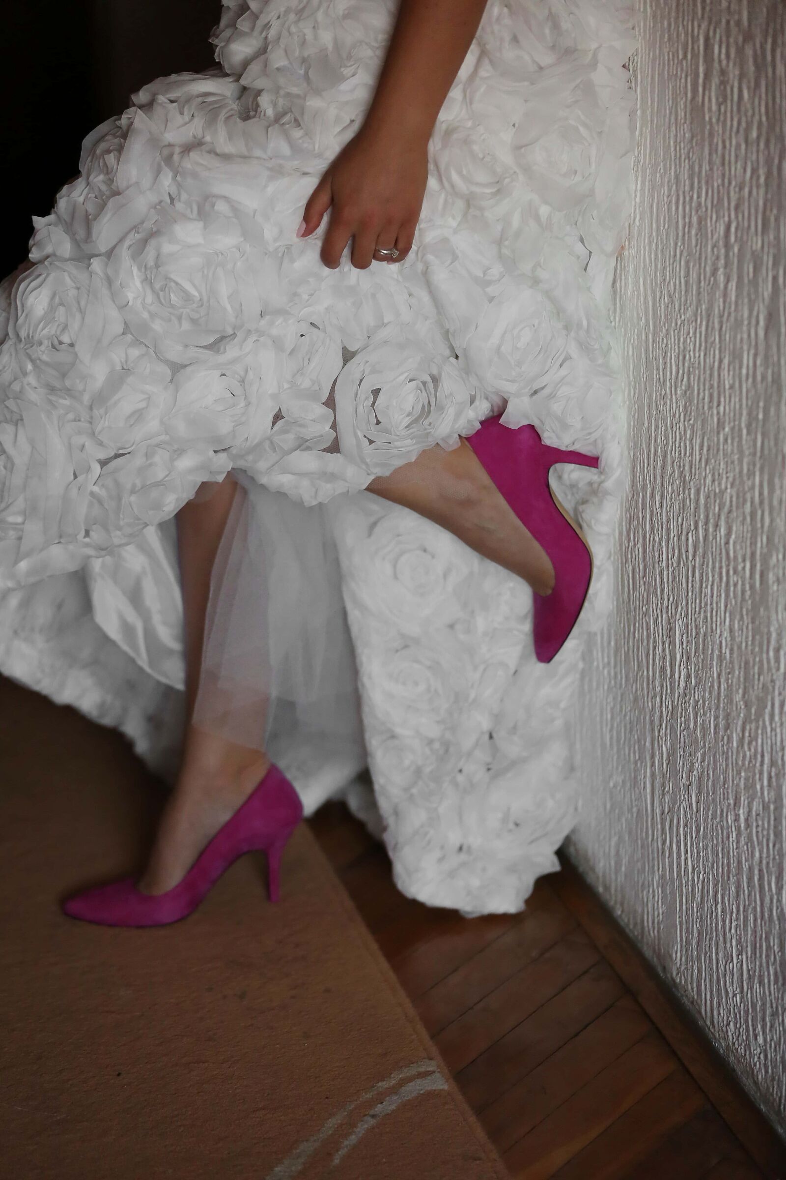 Canon EOS 5D Mark III sample photo. Wedding dress, sandal, shoes photography