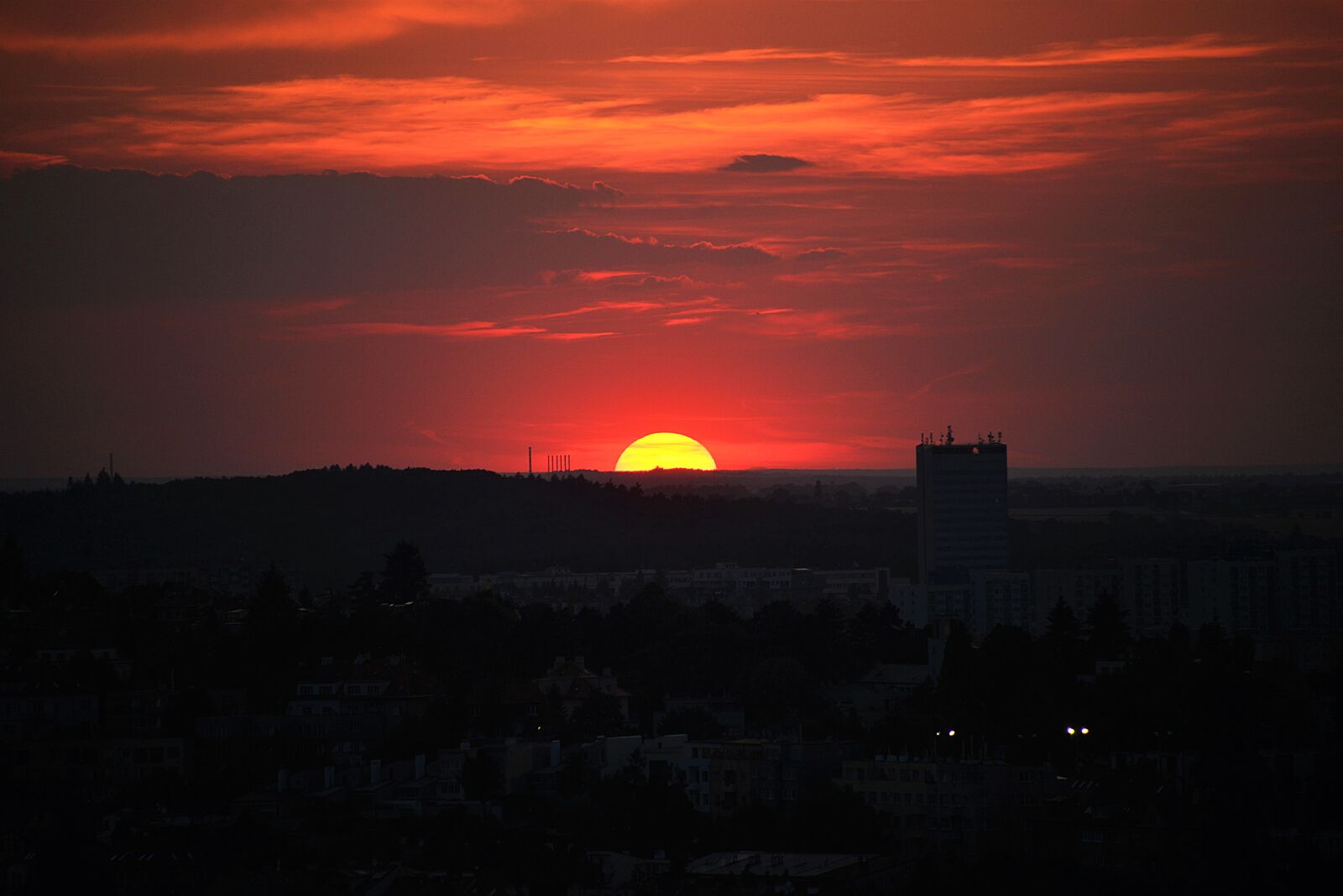 Nikon D610 sample photo. Sunset, prague, afterglow photography