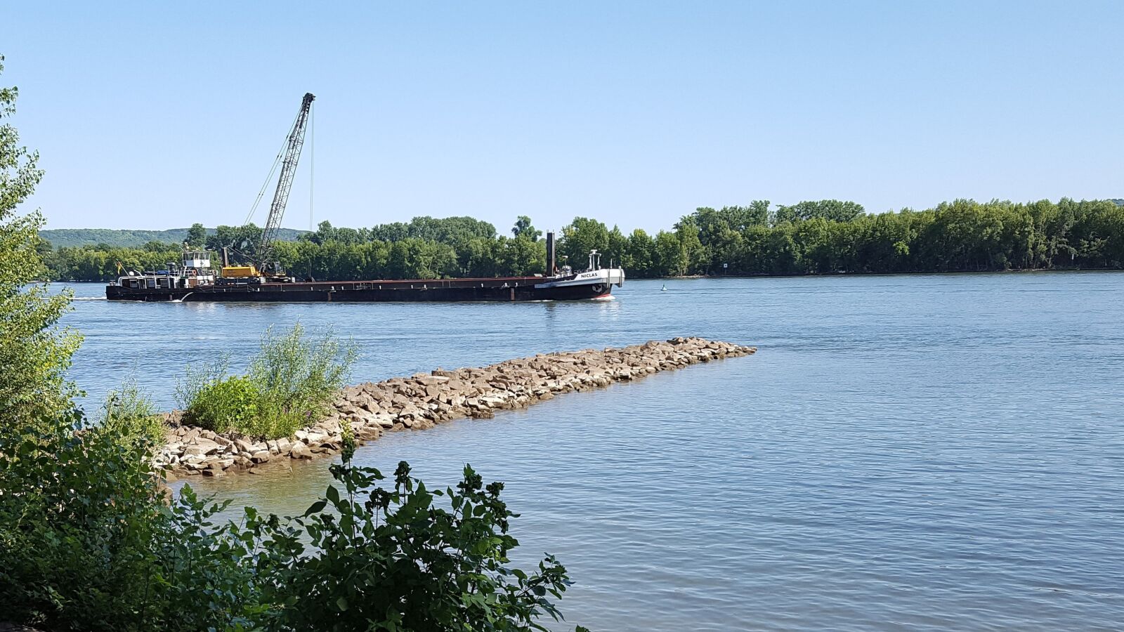 Samsung GALAXY S6 edge sample photo. Barge, working ship, dredger photography