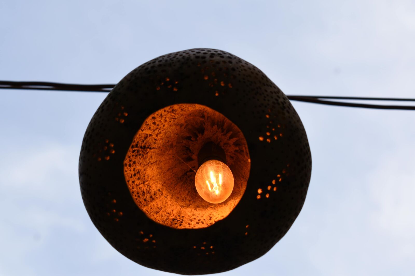 Nikon D5500 sample photo. Blue sky, electricity, lamp photography