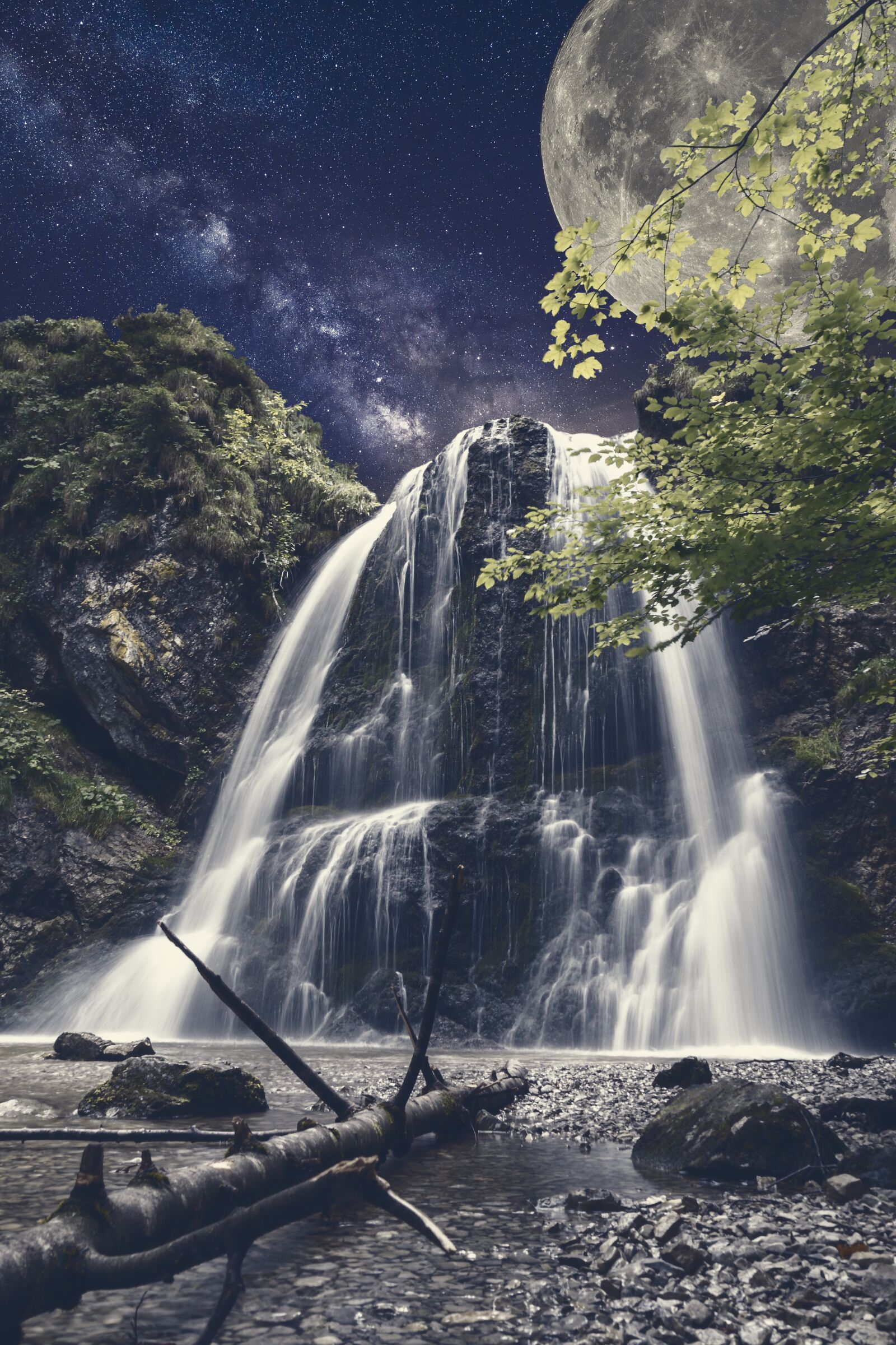 Nikon D7200 sample photo. Milky way, waterfall, water photography