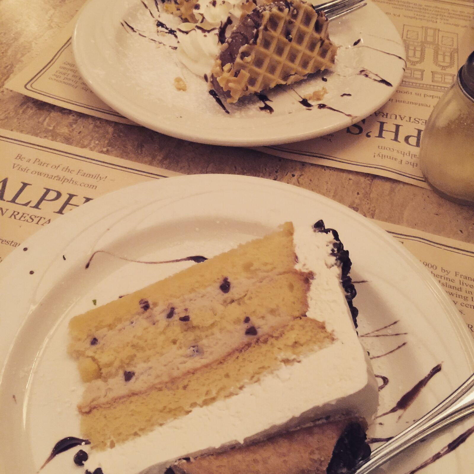 iPhone 6 Plus back camera 4.15mm f/2.2 sample photo. Cake, desserts, italian, restaurant photography
