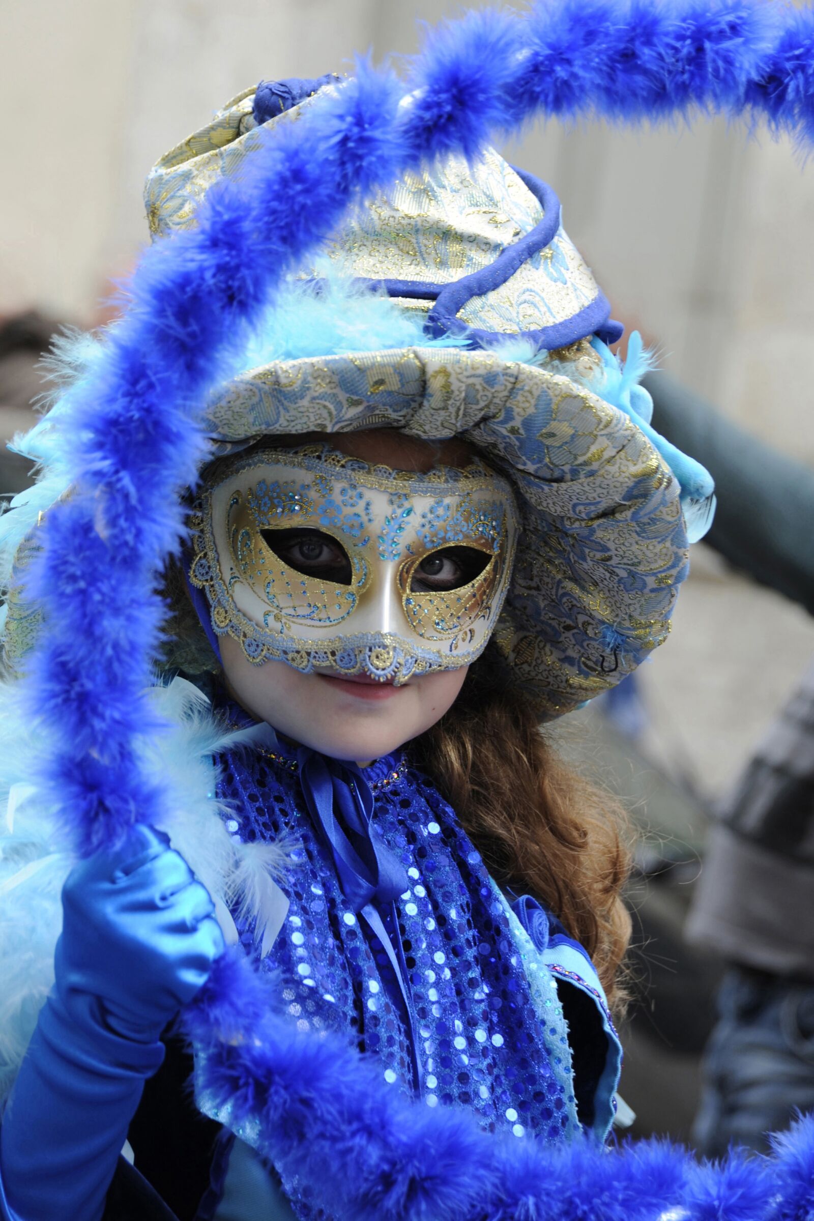 Nikon D700 sample photo. Venetian, blue, carnival photography