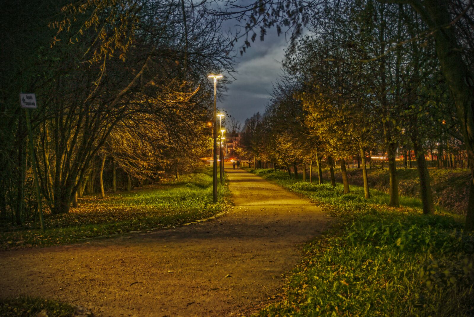 Sony a6000 sample photo. Park, the path, lanterns photography
