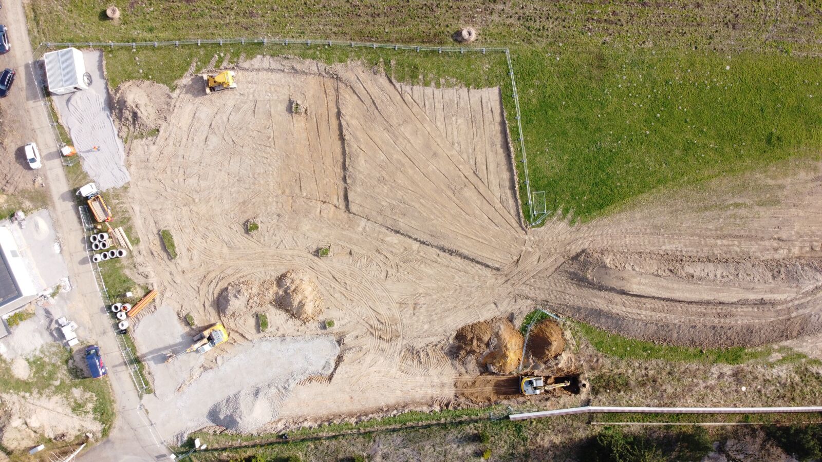 DJI FC7203 sample photo. Construction, field, building photography