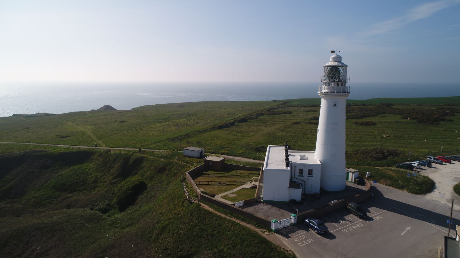 DJI FC6310 sample photo. Drone, lighthouse, sea photography