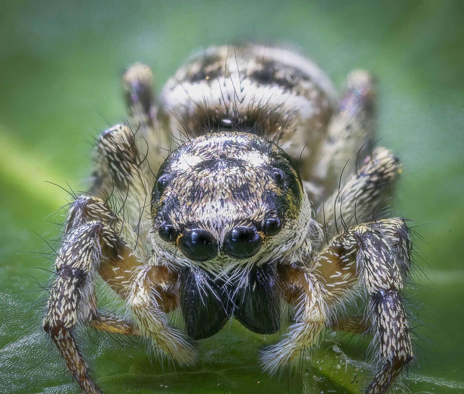 Canon MP-E 65mm F2.5 1-5x Macro Photo sample photo. Zebra-jumping-spider, female, insect photography