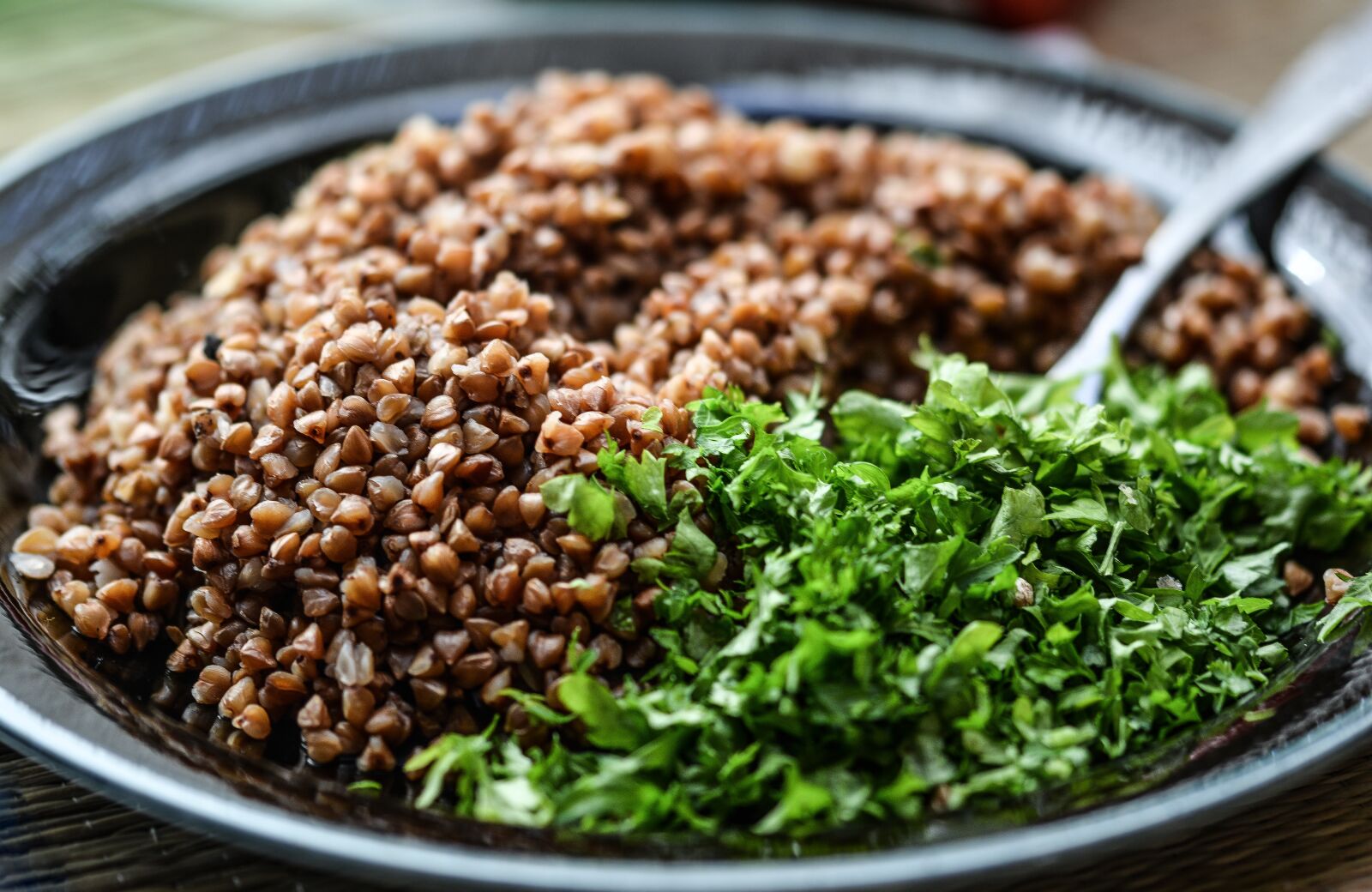 Nikon D5200 sample photo. Groats, meal, herbs photography