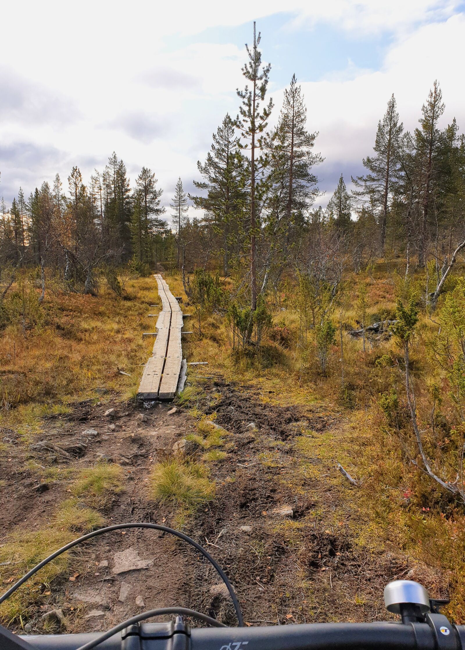 Samsung Galaxy S9+ sample photo. Boardwalks, mountain bike, lapland photography