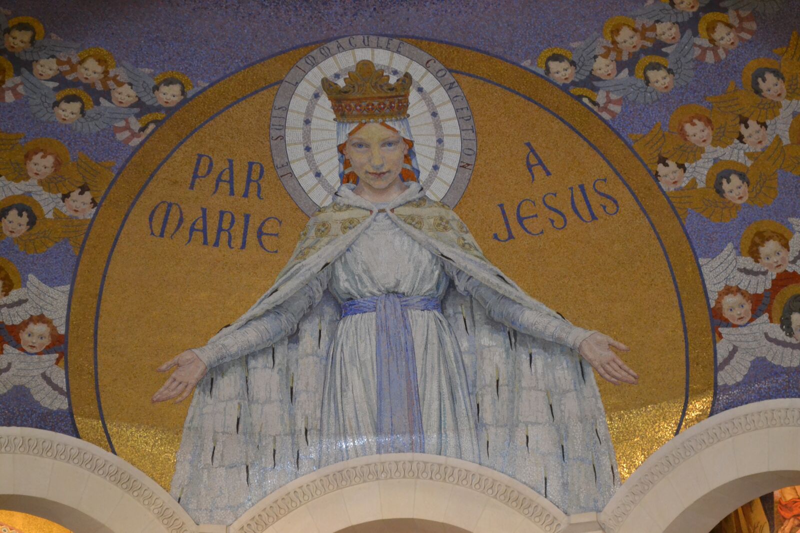 Nikon D3100 sample photo. Mosaic, basilica, rosary photography