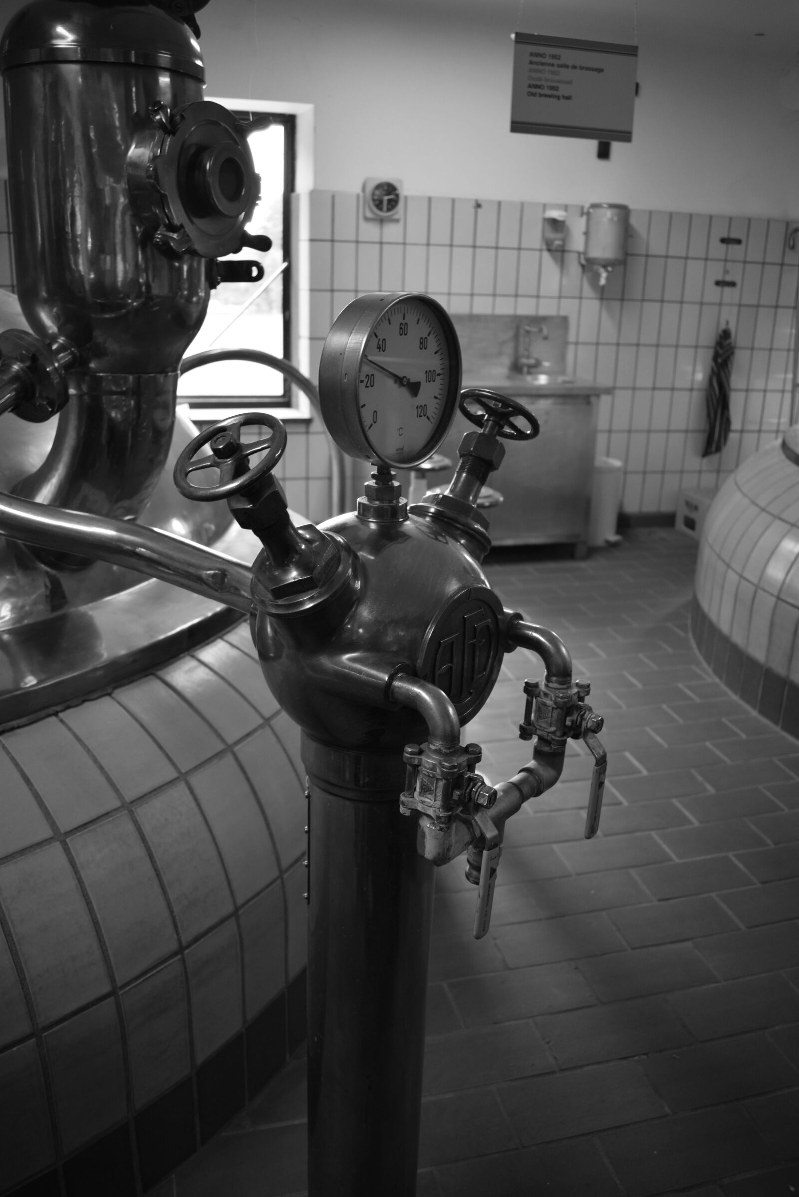Nikon D3300 sample photo. Orval, brewery, tank photography