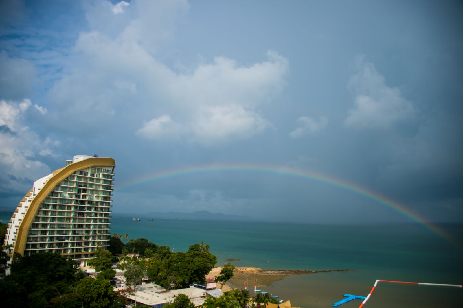 Nikon Df sample photo. Beach, pattaya, rainbow, thailand photography