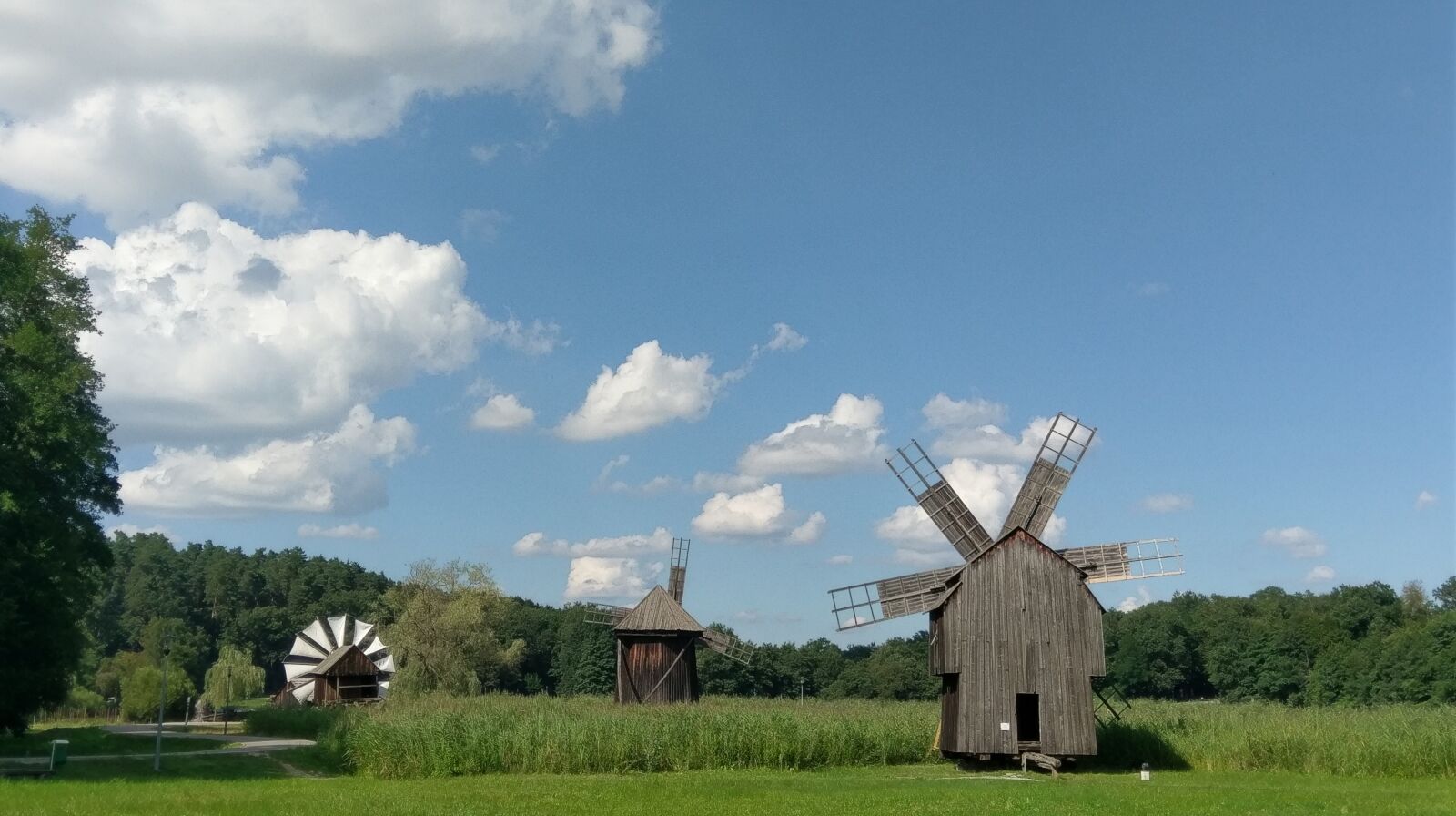 HTC 10 sample photo. Windmill, sky, clouds photography