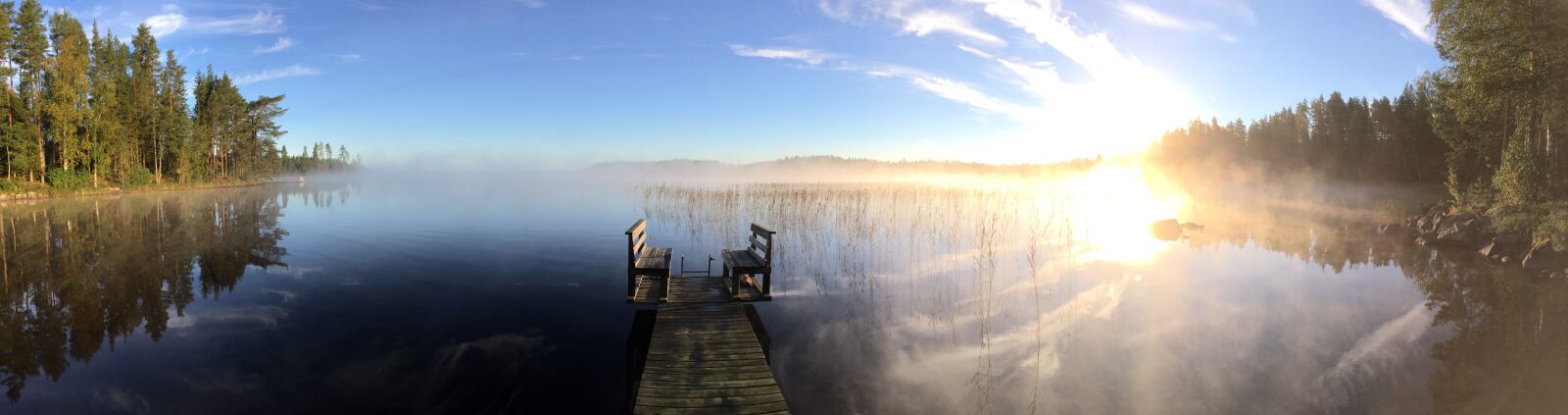 iPhone 6 back camera 4.15mm f/2.2 sample photo. Sun, lake, landscape photography