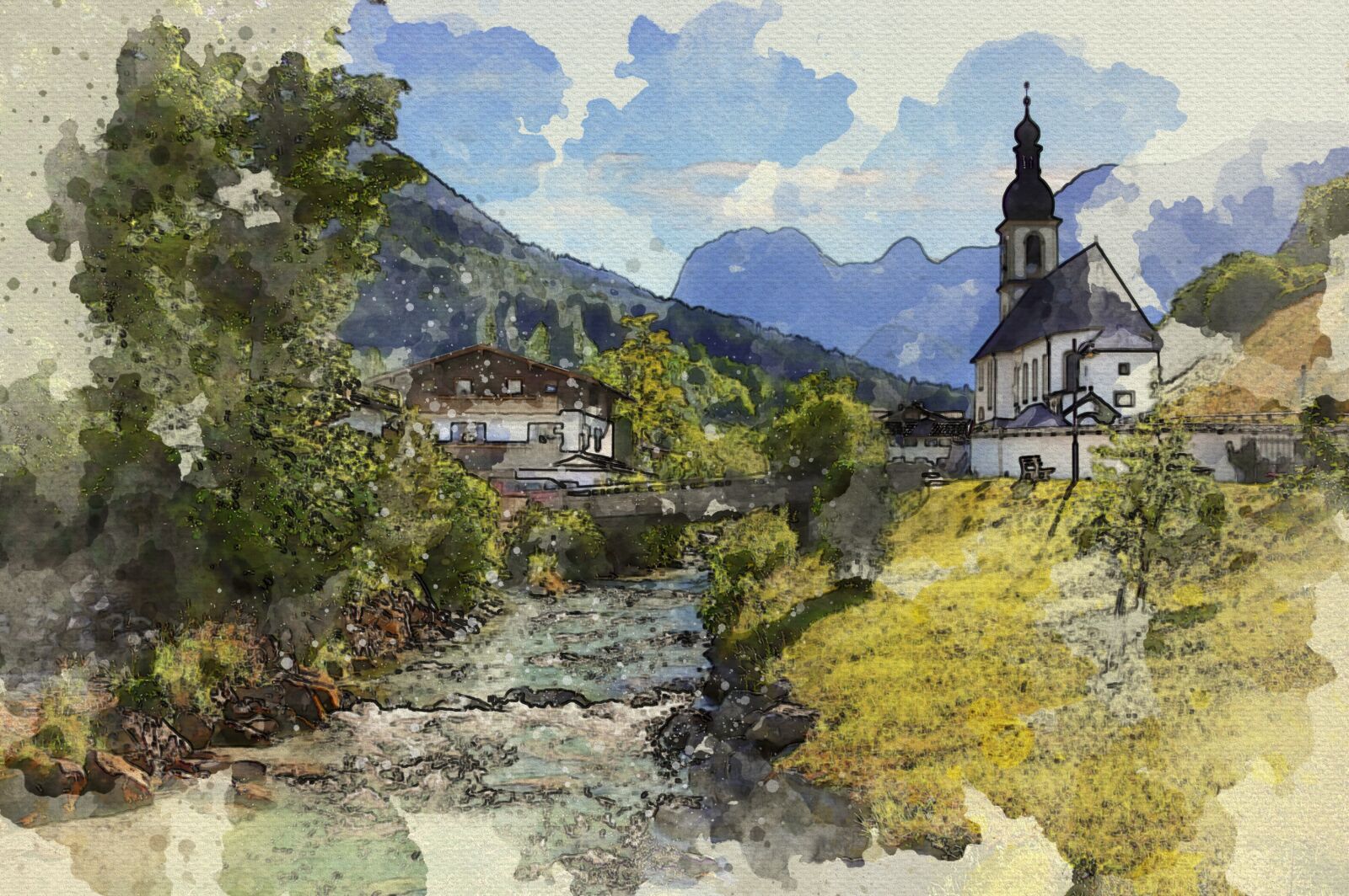 Nikon D40 sample photo. Ramsau, church, house of photography