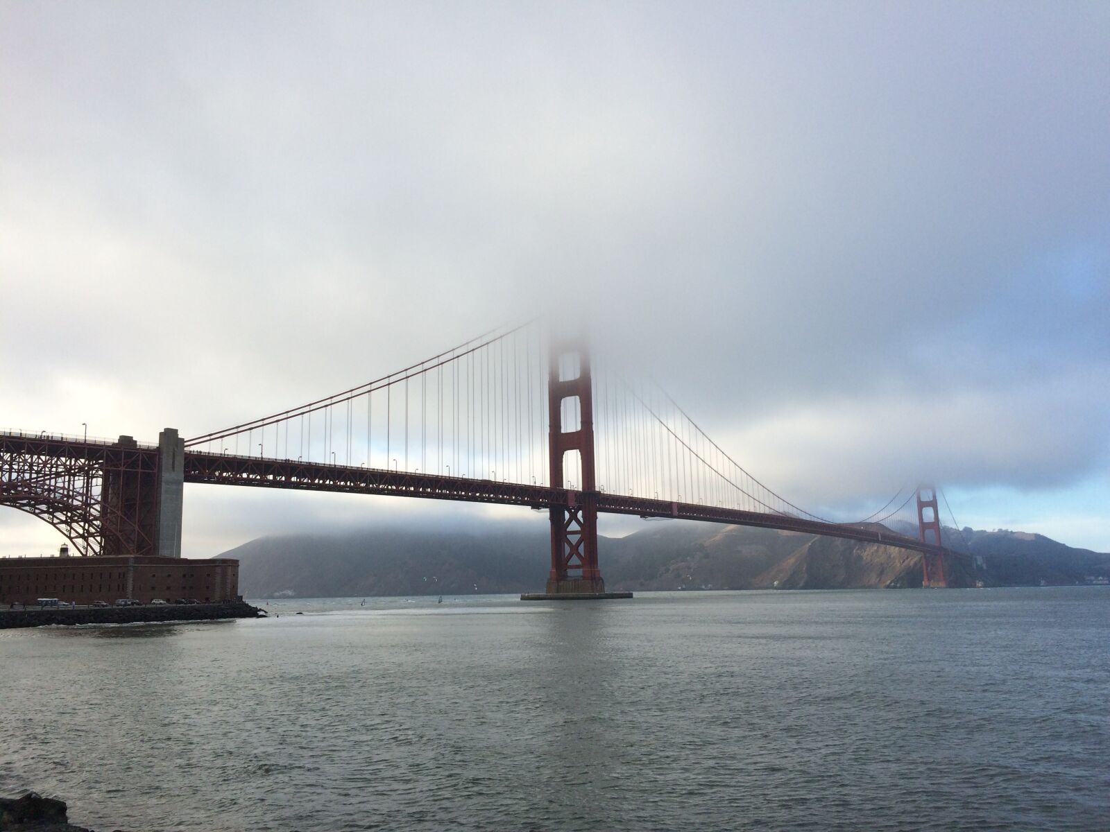 iPhone 5s back camera 4.15mm f/2.2 sample photo. Sea, golden gate bridge photography