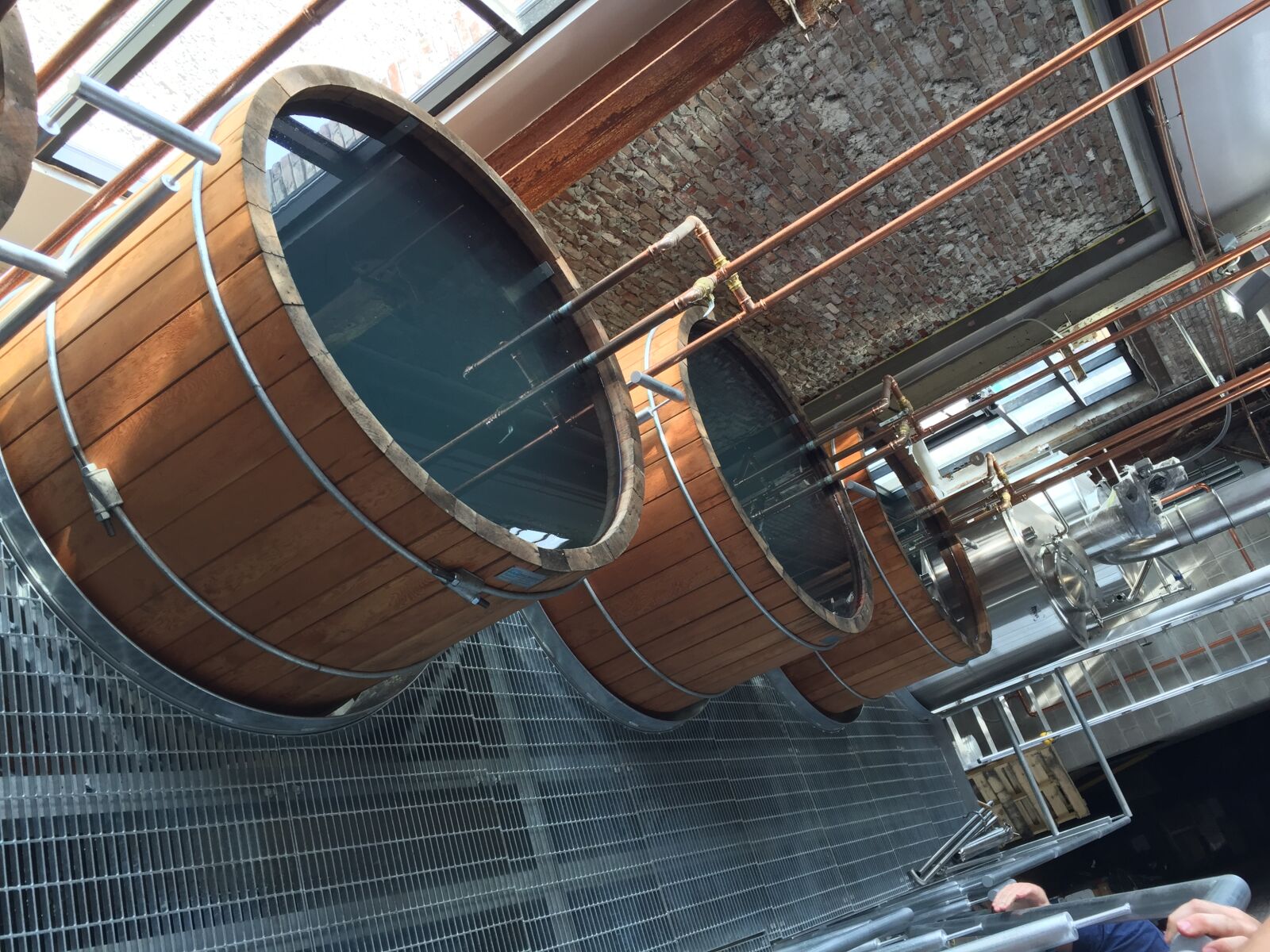 iPhone 6 Plus back camera 4.15mm f/2.2 sample photo. Aging, alcohol, barrels, factory photography