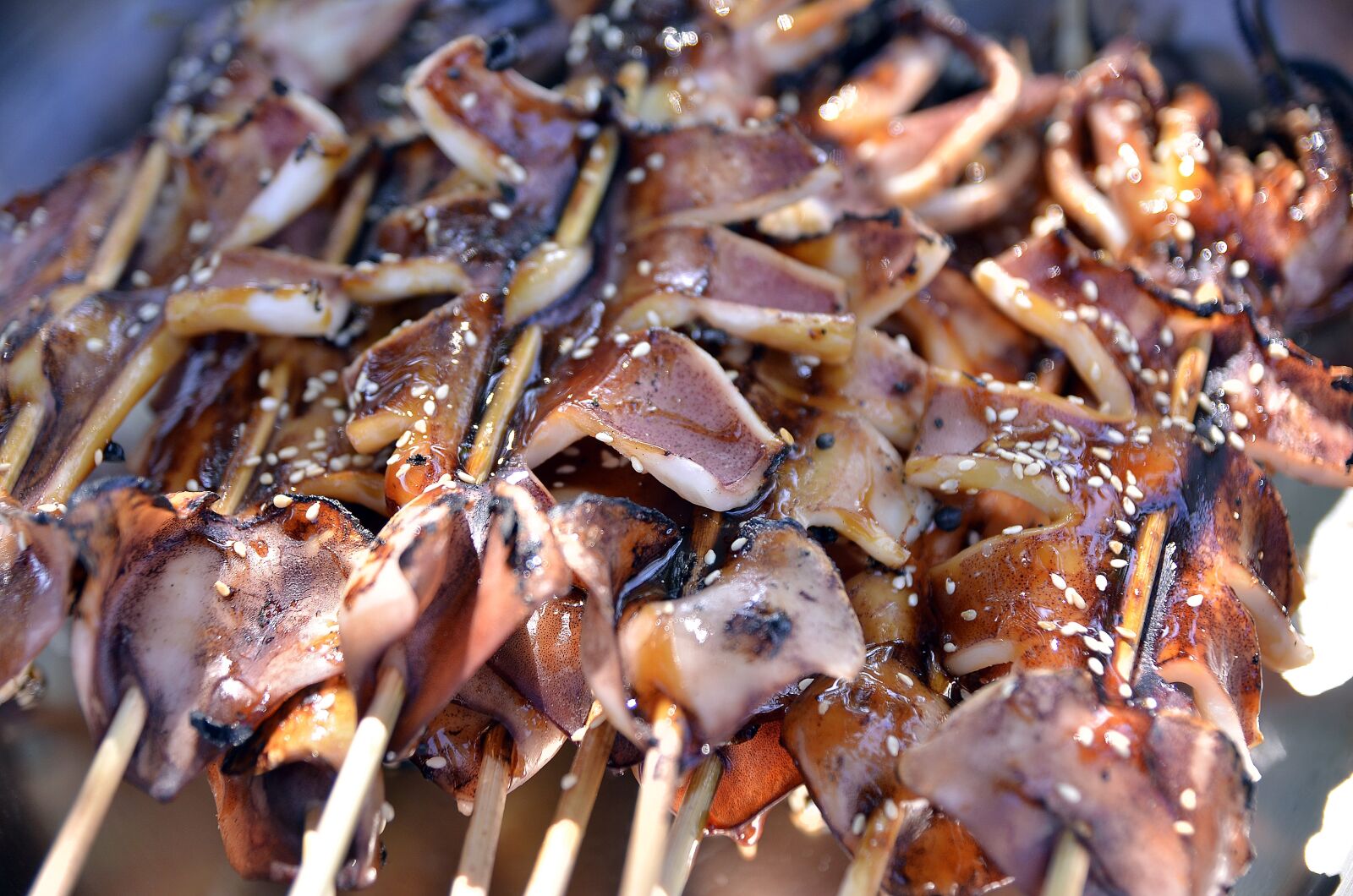 Nikon D7000 sample photo. Skewers, spicy, marinade photography