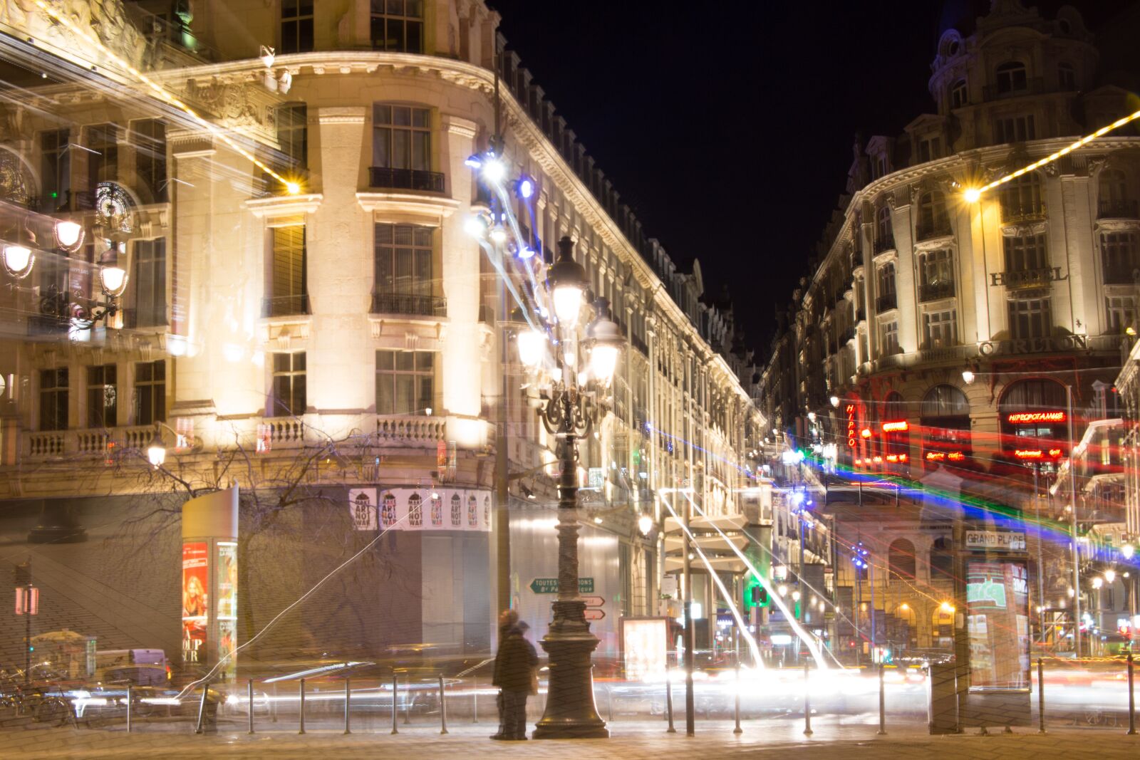 Canon EOS 100D (EOS Rebel SL1 / EOS Kiss X7) sample photo. Lille, night-time photography, city photography