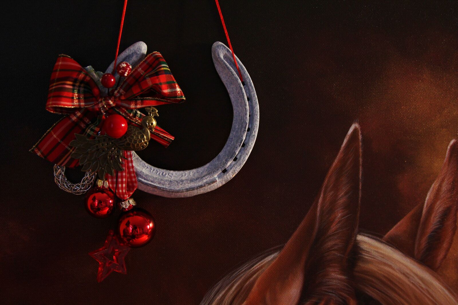 Canon EOS 60D sample photo. Christmas, horse, horseshoe photography