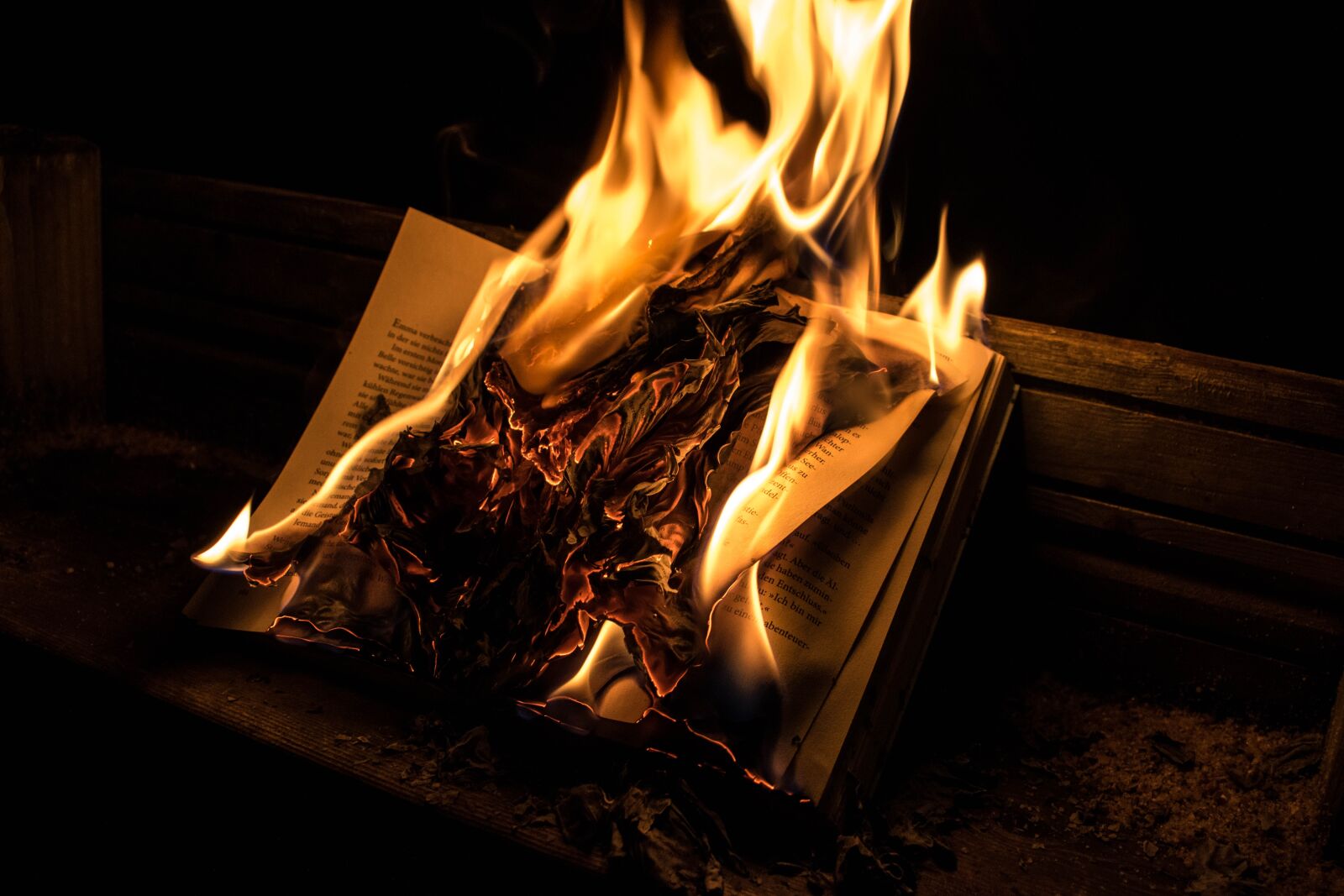 Nikon D5300 sample photo. Books, fire, magic photography