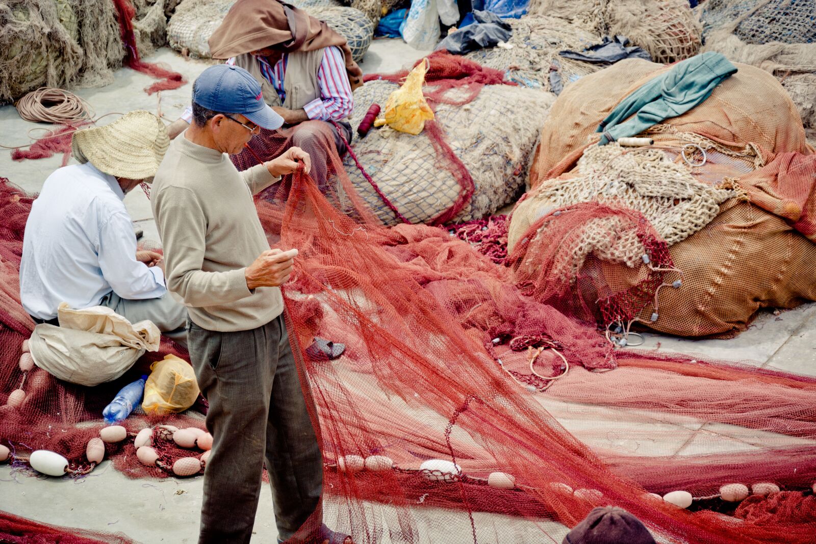 Nikon D7100 sample photo. Fisherman, networks, fishing photography